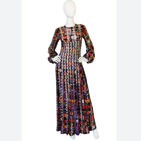 Vintage Pierre Cardin maxi multi psychadelic dress - Picture 1 of 8